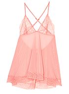 Romantic babydoll, straps over bust, lace cups